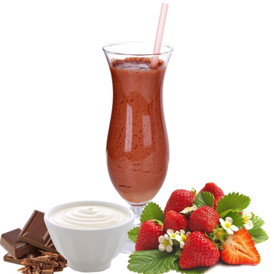 Schoko Erdbeer Joghurt Geschmack Molkepulver mit Protein und L-Carnitin