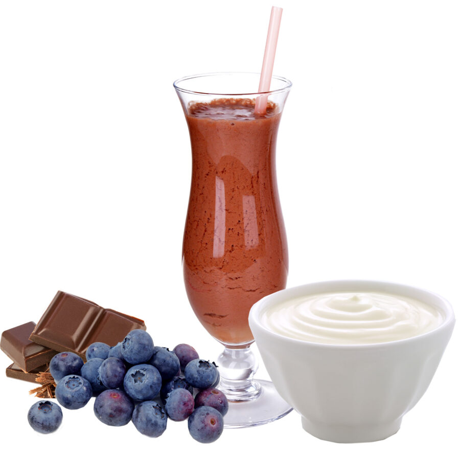 Schoko Heidelbeer Joghurt Geschmack Molkepulver mit Protein und L-Carnitin