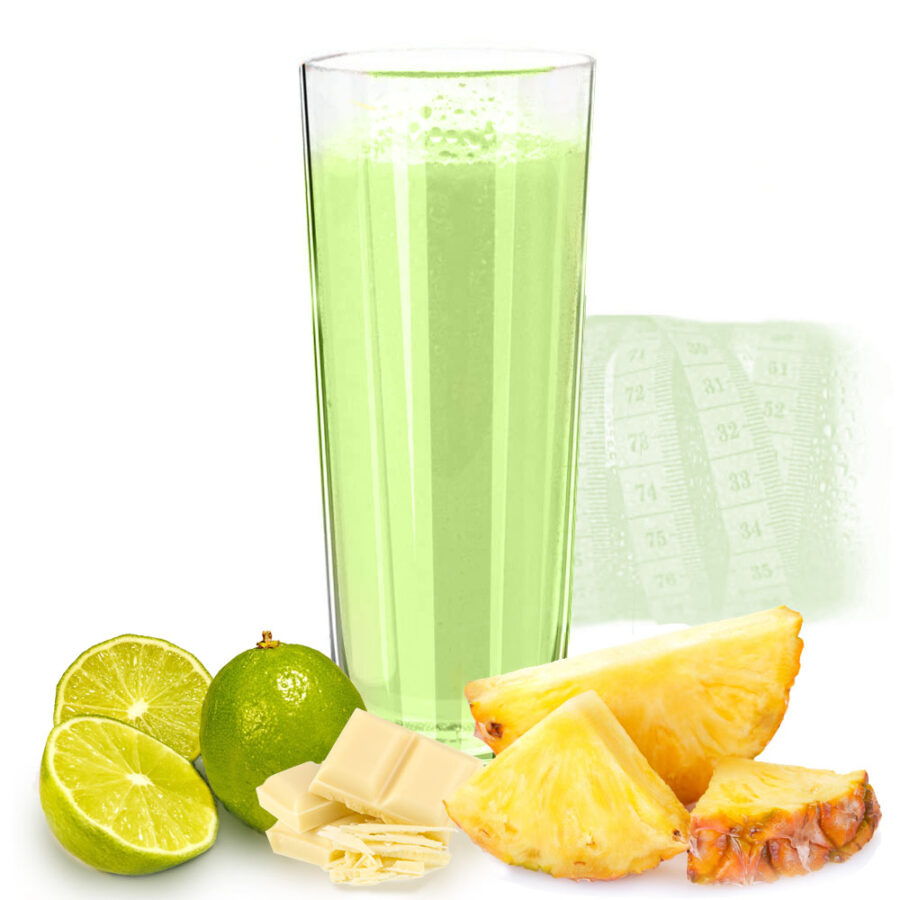 Veganes Proteinpulver Ananas Limette Weiße Schoko
