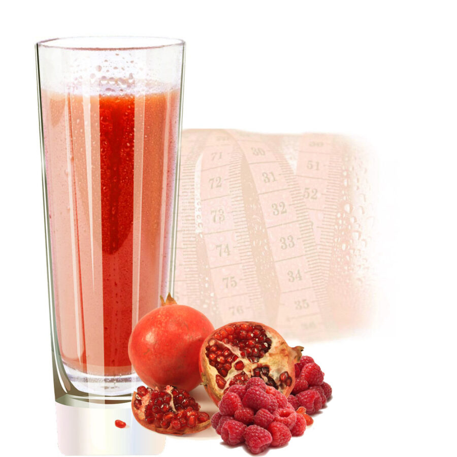 Veganes Proteinpulver Himbeer Granatapfel
