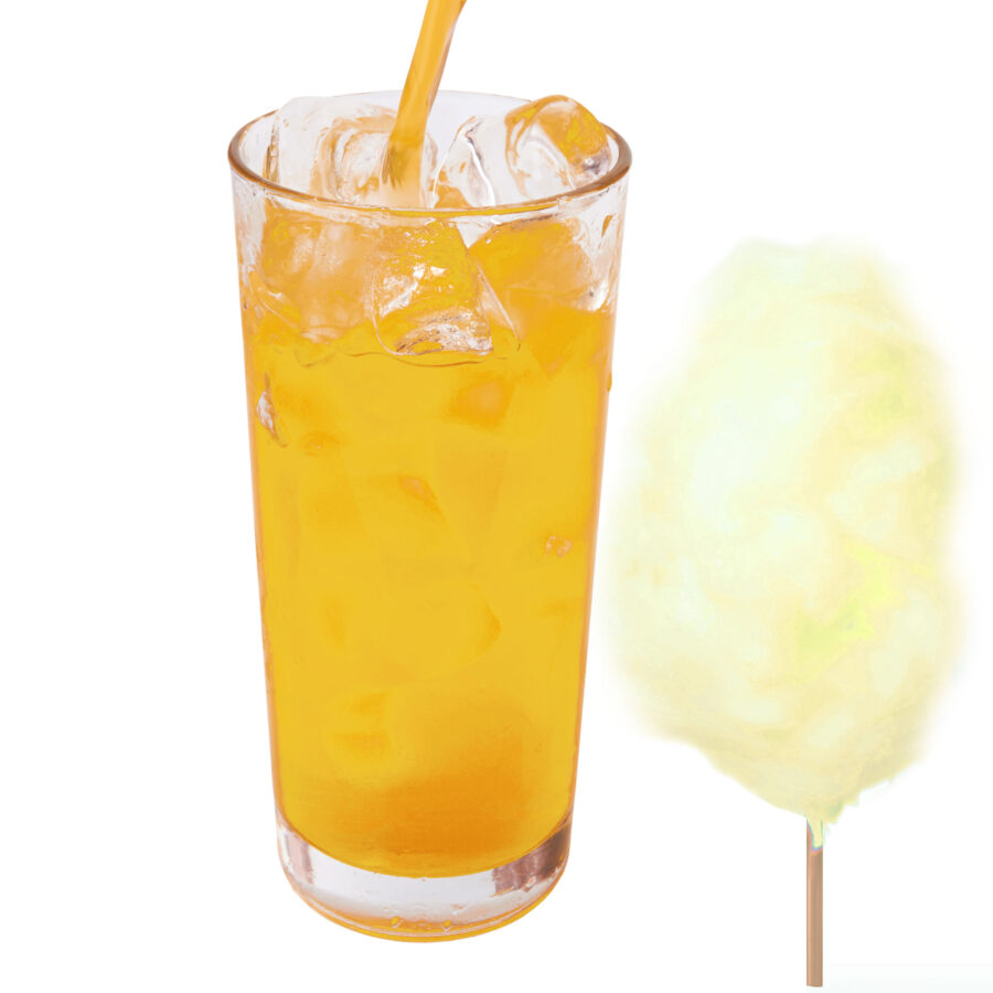 Zuckerwatte Geschmack Gelb allergenfreies Energy Drink Pulver